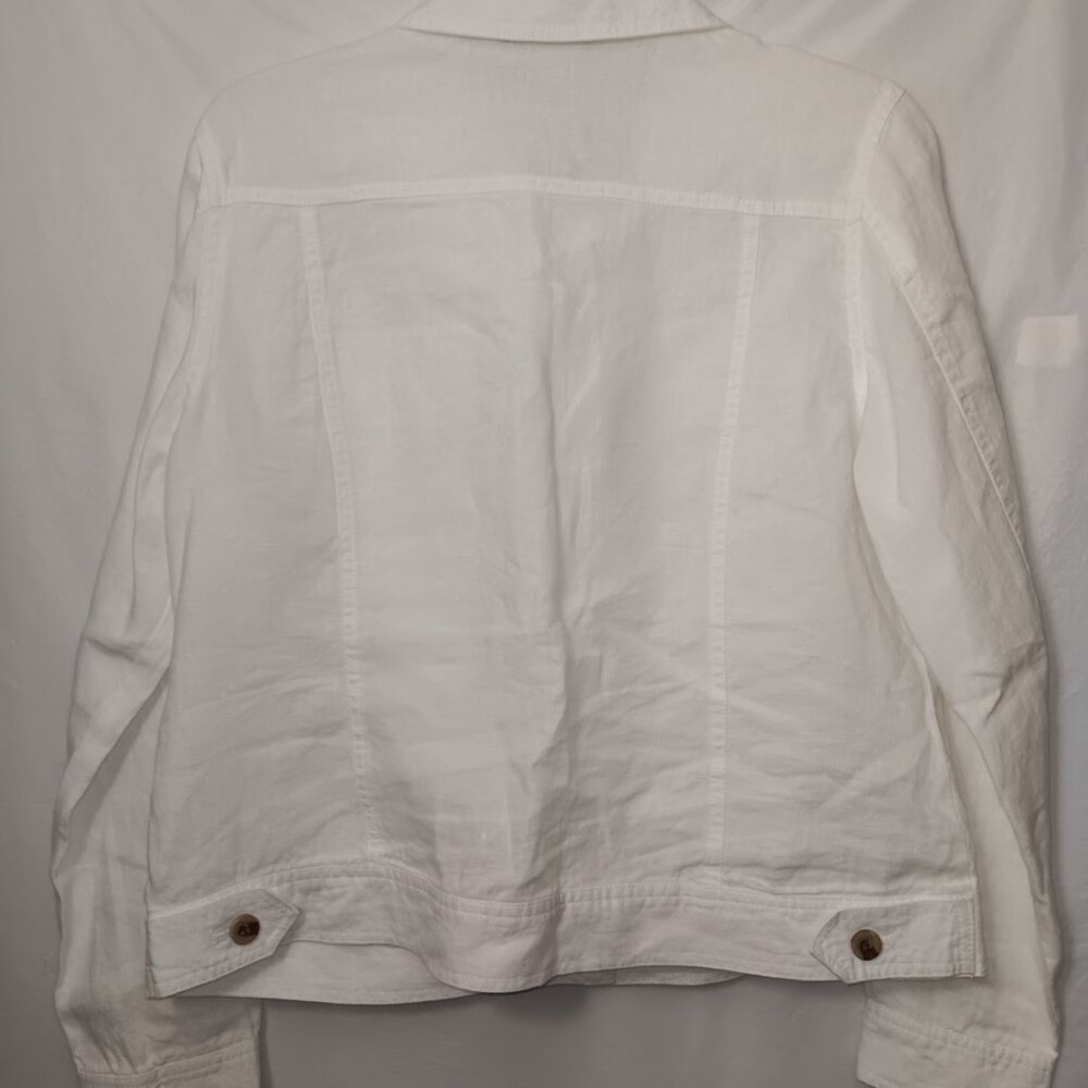 COLDWATER CREEK LINEN LIGHTWEIGHT JACKET - Picture 10 of 13